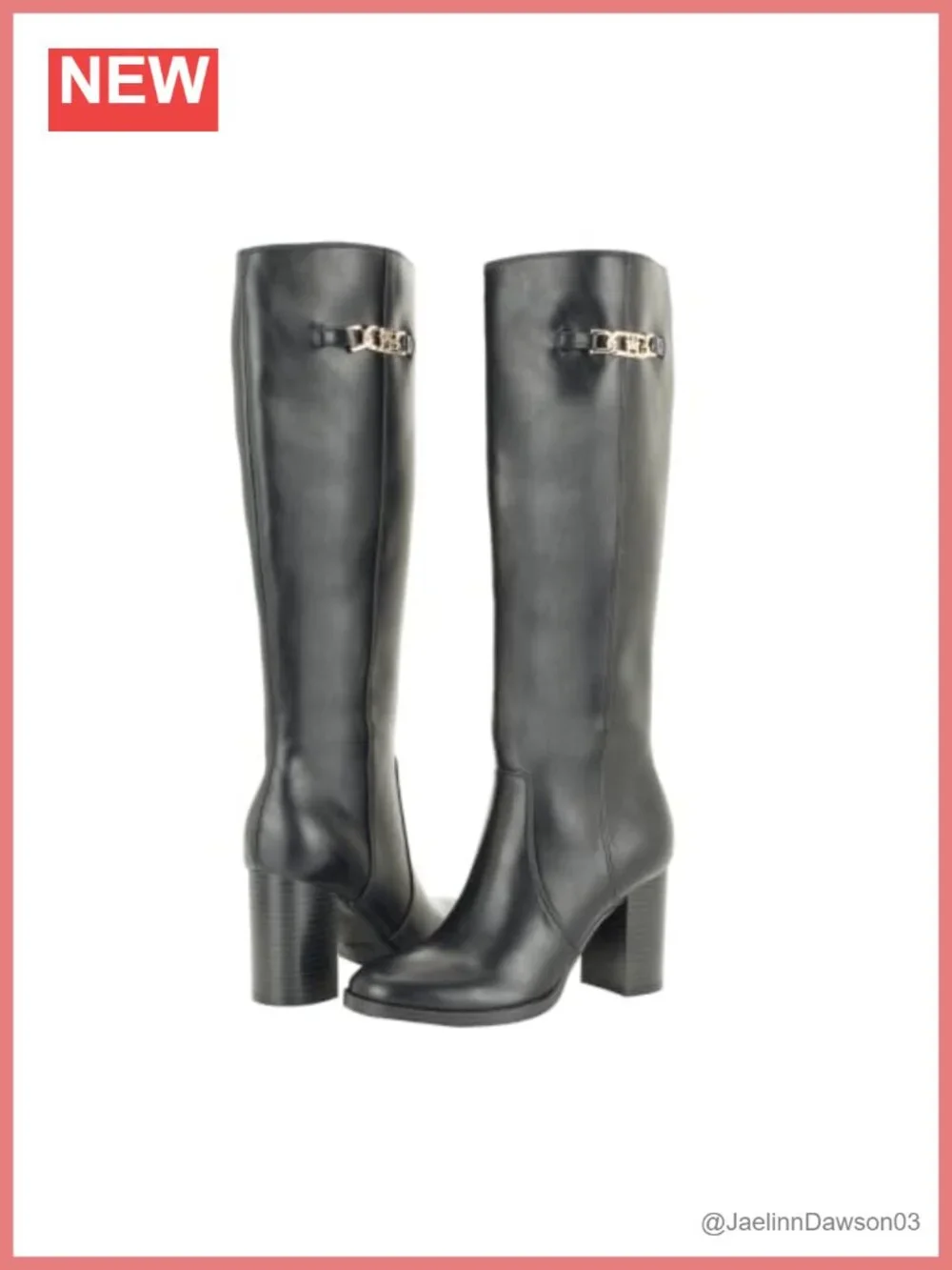 Over the Knee Block Heel Boots Zip Closure Man Made Upper